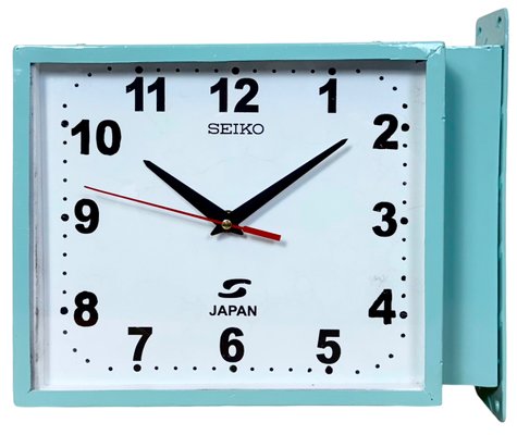 Reloj de pared Seiko Maritime vintage azul, años 70 en venta en Pamono