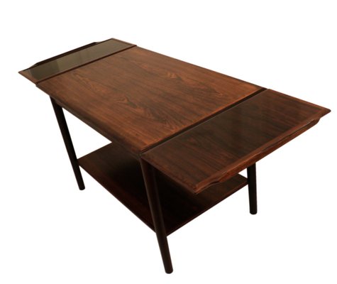 Danish Mid Century Expandable Rosewood Coffee Table 1960s For Danish Mid Century Expandable Rosewood Coffee Table 1960s 1