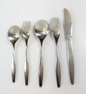 Mid-Century Cromargan Flatware Service for 8 with Atlanta Mid-Century Cromargan Flatware Service for 8 with Atlanta