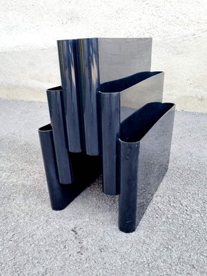 Kartell カルテル マガジンラック Giotto Stoppinoブラック Modern Italian Black Magazine Rack by Giotto Stoppino for Kartell