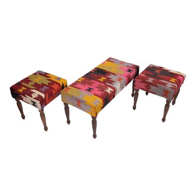Kilim upholstered bench discount