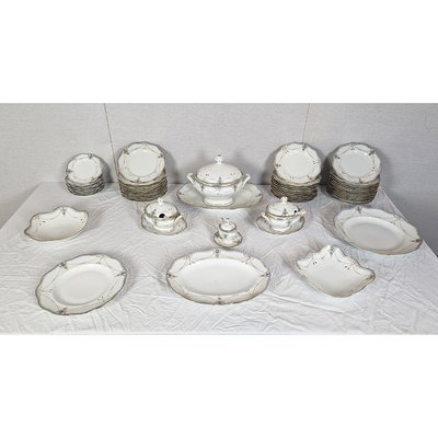 Verziertes Porzellangeschirr, 1890er, 60er Set bei Pamono kaufen