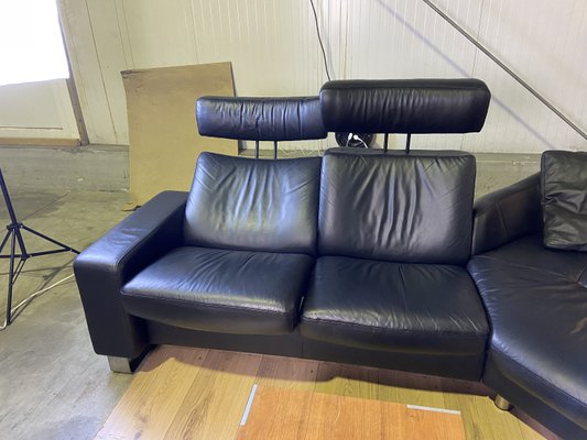 Leather Sofa Arion in Black from Stressless, 2000s for sale at Pamono