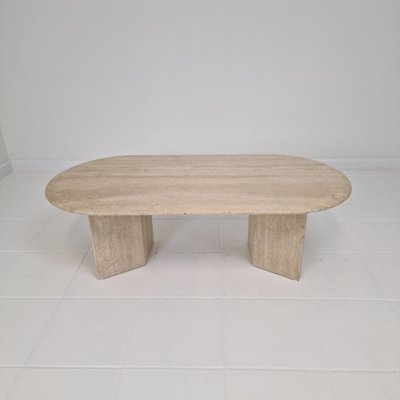 Travertine Coffee Table, Italy, 1980s for sale at Pamono