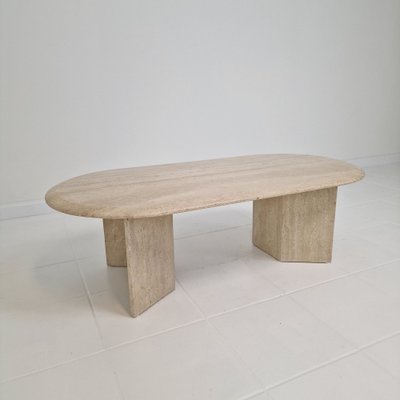 Travertine Coffee Table, Italy, 1980s for sale at Pamono