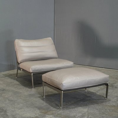 Set of Flexform Happy Armchair and Footstool attributed to Antonio