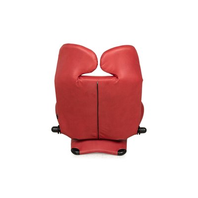 Wink Armchair in Red Vegan Leather by Toshiyuki Kita for Cassina