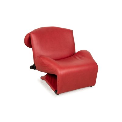 Wink Armchair in Red Vegan Leather by Toshiyuki Kita for Cassina for sale at Pamono