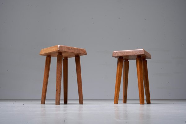 Set of Stools S01 in Elm by Pierre Chapo, France, 1970s for sale