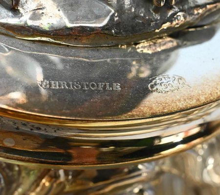 Silver Plate Cherub Tazzas Centrepieces from Christofle, Set of 2