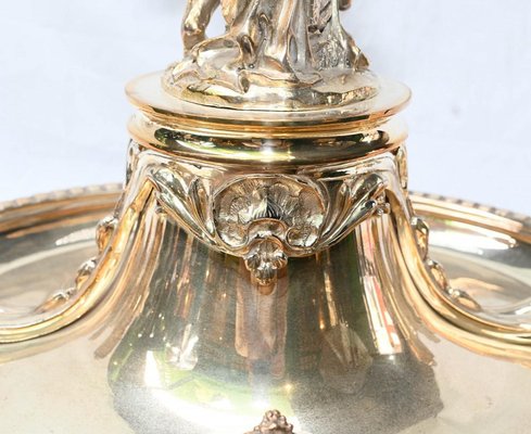 Silver Plate Cherub Tazzas Centrepieces from Christofle, Set of 2