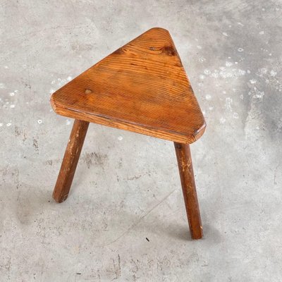 Italian Rustic Triangular/Sculptural Stool, 1940s for sale at Pamono