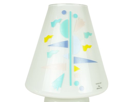 Light Gray Glass Bibi Table Lamp by Alessandro Mendini for Light Gray Glass Bibi Table Lamp by Alessandro Mendini for