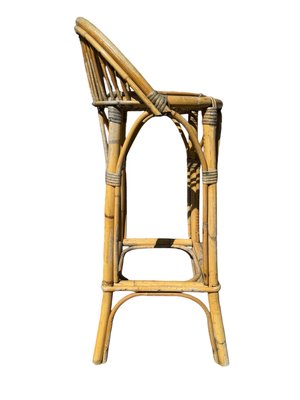 Rattan Sgabello Vimini Sgabello Da Bar In Rattan Con Braccioli