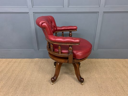 Victorian Leather Desk Chair 1890 for sale at Pamono