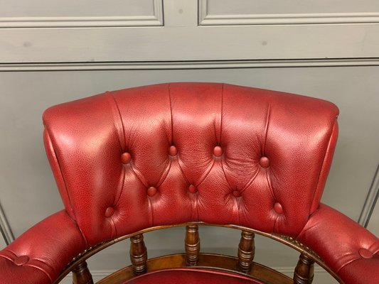 Victorian Leather Desk Chair, 1890 for sale at Pamono