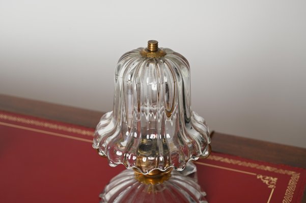 Mid-Century Murano Glass and Brass Table Lamp by Carlo Scarpa