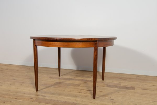 G Plan Mid Century Teak Round Extending Dining Table With 4 Chairs