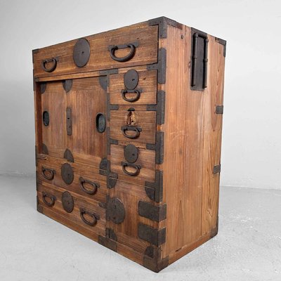 Japanese Traditional Tansu Storage Cabinet, 1890s for sale at Pamono