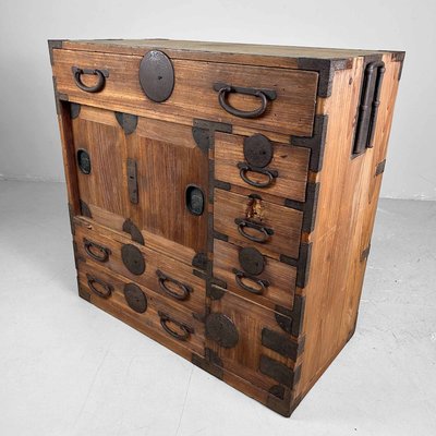 Japanese Traditional Tansu Storage Cabinet, 1890s for sale at Pamono