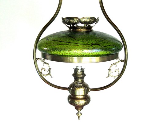 Antique Austrian Art Nouveau Lamp With Gl Shade For At Pamono Antique Austrian Art Nouveau Lamp With