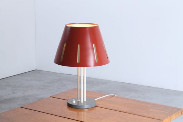 Large Sun Series Red Table Lamp By H Th J A Busquet For Hala Large Sun Series Red Table Lamp By H Th J A Busquet For Hala 1