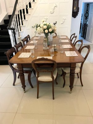 Regency 10/12 Seater Mahogany Extending Dining Table, 1830s for