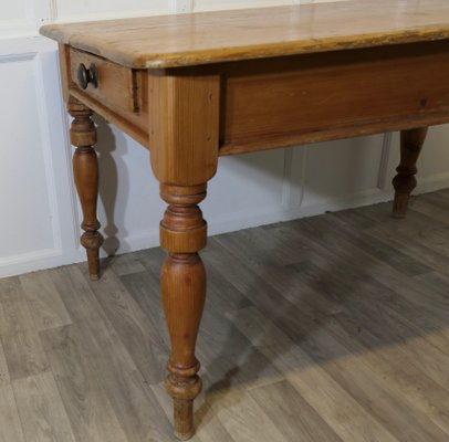 Vintage Farmhouse Kitchen Table in Pine for sale at Pamono