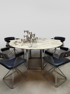 Marble dining table vintage discount