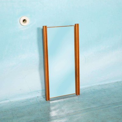 Vintage Swedish Mirror in Pine, 1970s for sale at Pamono