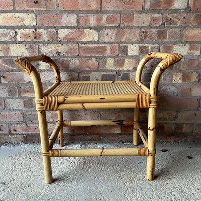 Bamboo cane stool discount