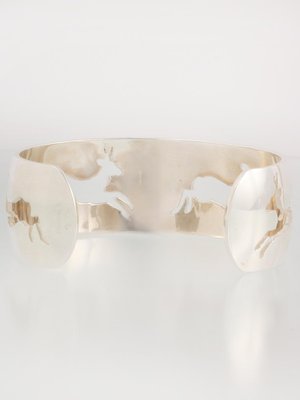 Bambi Silhouette Bangle in Silver from Hermes for sale at Pamono