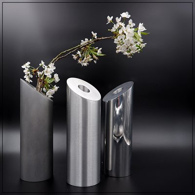 Vintage Vase aus Edelstahl bei Pamono kaufen