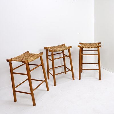 Kitchen Stools Rush Seat Counter Stools Vintage Bar Stools With