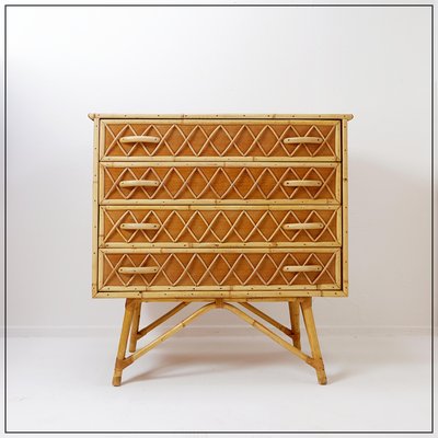 Bamboo rattan chest of drawers discount