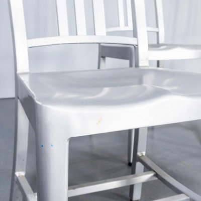 Aluminium 1006 Navy Dining Chair from Emeco 1960s Set of 6 for sale at Pamono