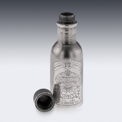 Novelty Silver Miniature Chivas Regal Whisky Bottle, 2000 for sale