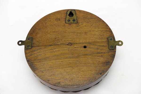 Termometro Da Parete In Ottone Con Putto Angelo - Stile Barocco, Made In Italy, 22x9 Cm