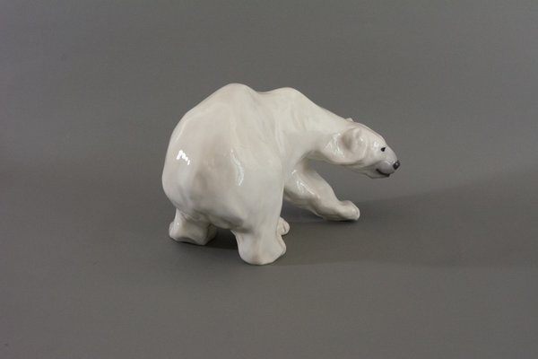 Porcelain Polar Bear No.1137 by Knud Khyn for Royal Copenhagen
