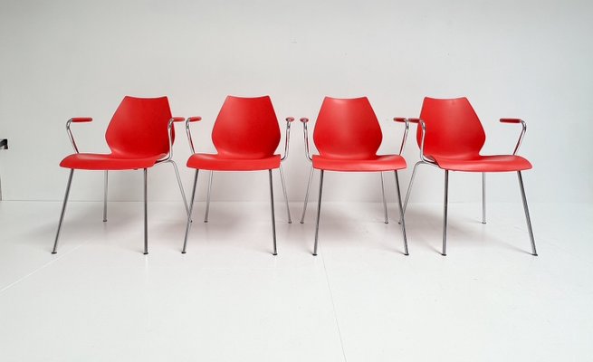 Maui Kartell Chairs by Vico Magistretti, 1980s, Set of 4 for sale