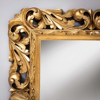 Italian Baroque Style Painted Faux Marble and Gilt Wood Mirror Frame Italian Baroque Style Painted Faux Marble and Gilt Wood Mirror Frame