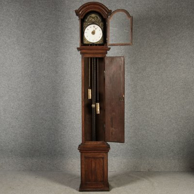 Large Antique Baroque Grandfather Clock in Oak, 1750 for Large Antique Baroque Grandfather Clock in Oak, 1750 for