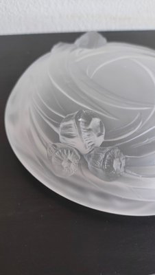 Französische Vintage Art Deco Schale aus Milchglas bei Pamono kaufen
