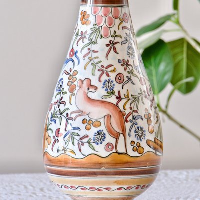 Large Portuguese Artisanal Vase from Coimbra, 1950s for sale display picture 1