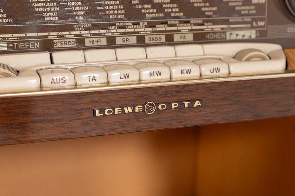 Mid Century Modern Opta Stereo Console from Loewe for sale at Pamono