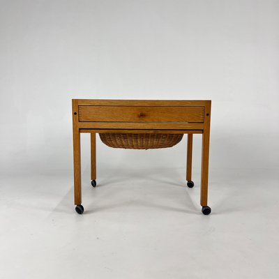 Mid Century Sewing Table in Oak 1960s