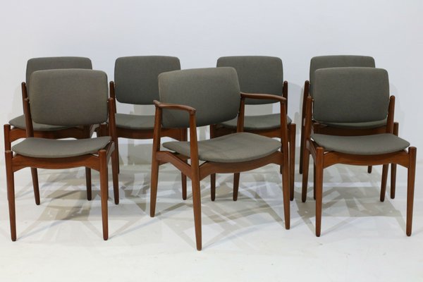 Dining Chairs Armchair By Erik Buch For Orum Mobler Set Of 7 Dining Chairs Armchair By Erik Buch For Orum Mobler