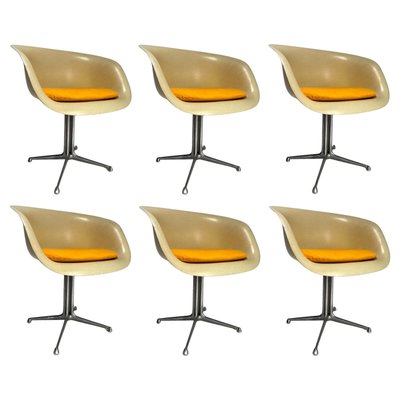 イームズ EAMES ラフォンダ 1960-70's Herman Miller Fiberglass La Fonda Armchairs by Charles and Ray Eames for