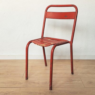 Vintage Tubular Steel Chairs from Tolix 1950s Set of 2