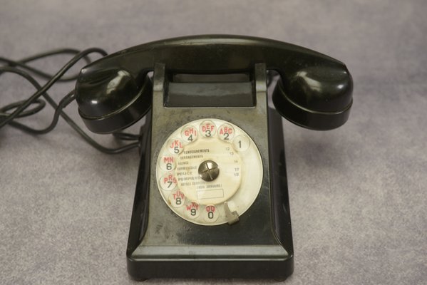 Téléphone Ancien En Bakélite - Vintage - Occasion (à Nettoyer / Réparer)